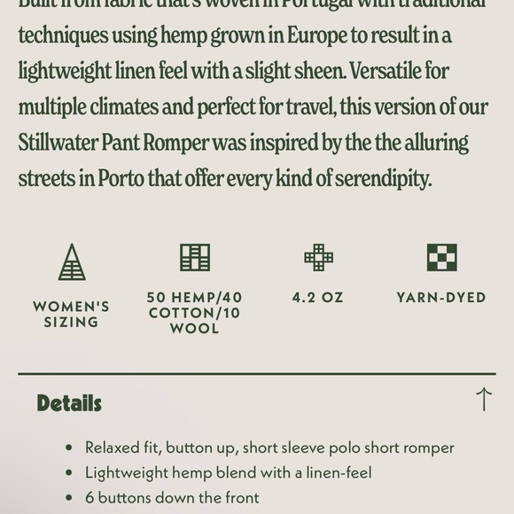 Jungmaven Luxe Stillwater Short Romper in Blue Stripe Medium - Picture 5 of 5